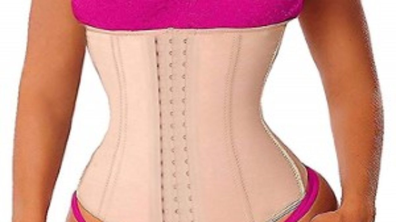 YIANNA Women Latex Short Torso Waist Trainer Corset Workout Slimming Body Shaper